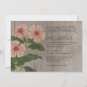 Rustic Periwinkle Wedding Invitations