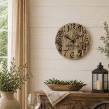 Rustic Personalised Brown Wood Custom