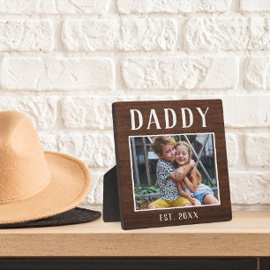 Rustic Personalised Daddy Photo Plaque