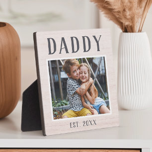 Rustic Personalised Daddy Photo Plaque