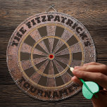 Rustic Personalised Family Name Dartboard<br><div class="desc">Add your family name to create a personalised dartboard,  a great gift for dad,  for your man cave,  or a housewarming gift.</div>
