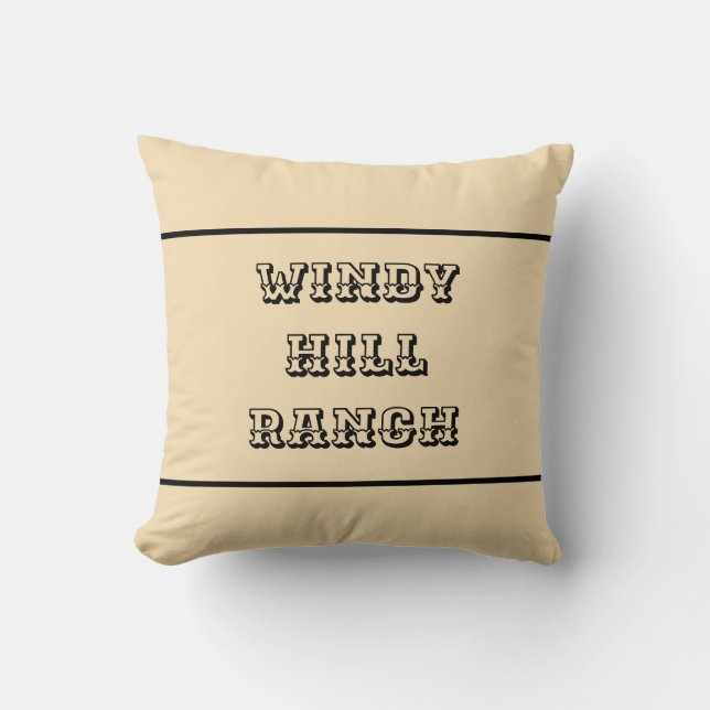 Rustic Personalised Farm & Ranch  Cushion (Front)