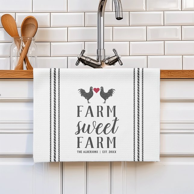 Rustic Personalised Farm Sweet Farm Tea Towel (Creator Uploaded)