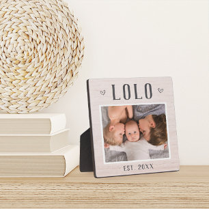 Rustic Personalised Lolo Grandpa Photo Plaque