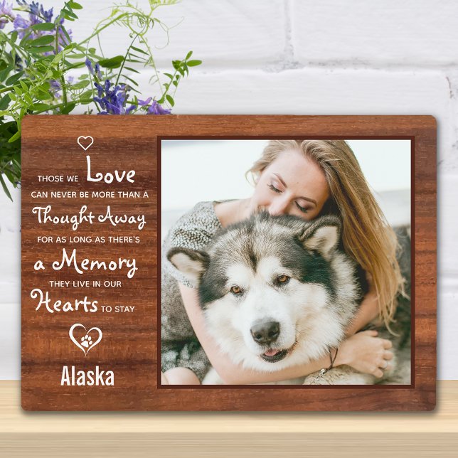 Rustic Personalised Pet Memorial Photo Plaque (Creator Uploaded)