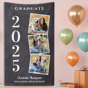 Rustic Personalised Photo Collage Graduate Banner