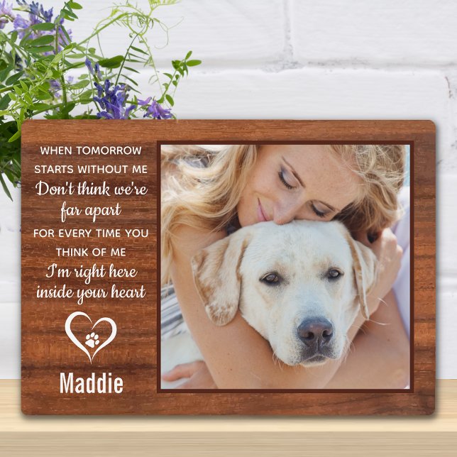Rustic Personalised Photo Keepsake Pet Memorial Plaque (Creator Uploaded)