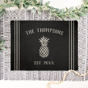Rustic Personalized Pineapple Doormat