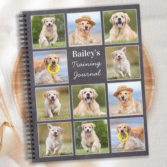 Rustic Pet 11 Photo Collage Custom Puppy Dog   Notebook (Creator Uploaded)