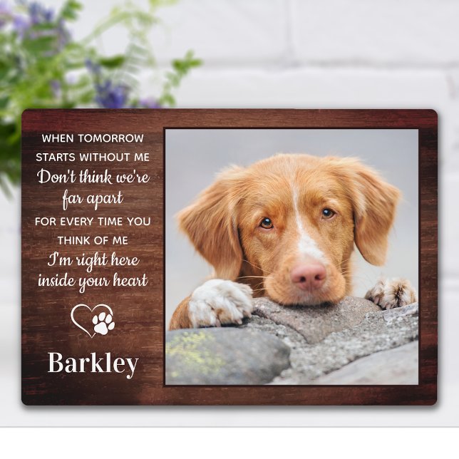 Rustic Pet Dog Memorial Personalised Remembrance Plaque (Creator Uploaded)