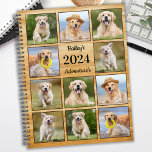 Rustic Pet Journal Puppy Dog Photo Collage Planner<br><div class="desc">Custom pet photo collage calendar planner for your best friend. Keep all your dogs appointments, whether its veterinary visits, puppy play dates, dog grooming, or training all organised, every pet deserves a personalised pet photo planner ! Our dog photo planner has 11 photos to personalise, name and text. Design is...</div>