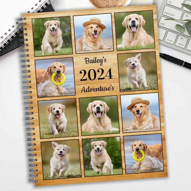 Rustic Pet Journal Puppy Dog Photo Collage Planner (Creator Uploaded)