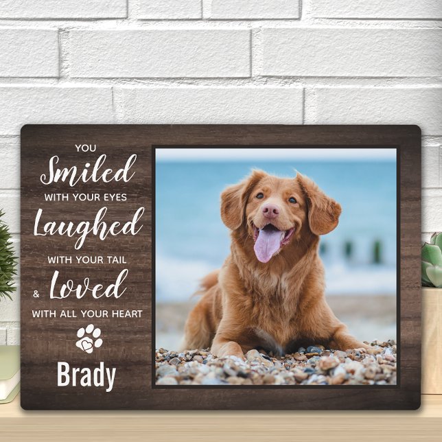 Rustic Pet Loss Gift Personalised Pet Memorial Plaque (Creator Uploaded)