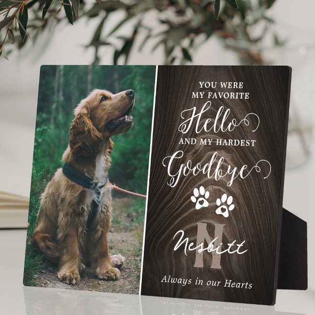 Rustic Pet Loss Memorial Picture Plaque (Creator Uploaded)