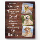 Rustic Pet Memorial Dog Loss Personalised 3 Photo