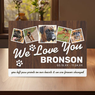 Rustic Pet Memorial Keepsake Plaque