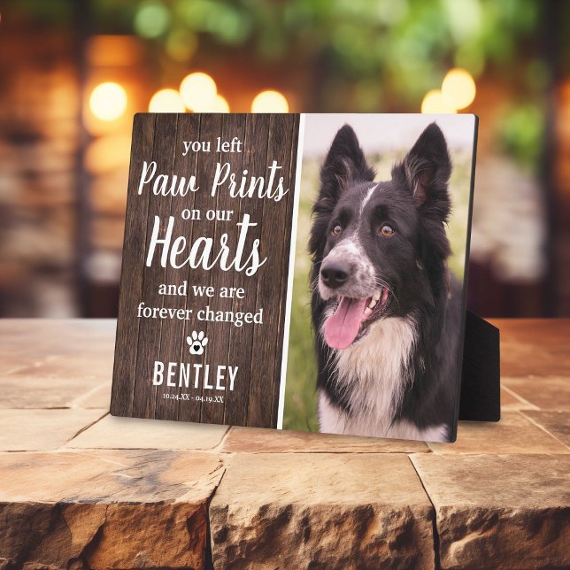 Rustic Pet Memorial | Photo Keepsake Plaque (Creator Uploaded)