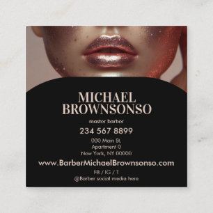 Rustic Photo for Hair Stylists & Makeup Artists Square Business Card