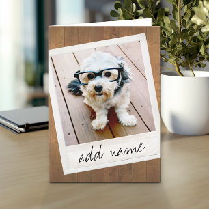 Rustic Photo Frame with Square Instagram and Wood Card