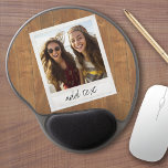 Rustic Photo Frame with Square Instagram and Wood Gel Mouse Pad<br><div class="desc">A vintage and trendy design with a retro picture border that you can add your favourite selfie or portrait of a friend. Use a square photo to create a unique and personal gift or keep the hipster puppy and make a trendy keepsake. If you need to adjust the pictures, click...</div>