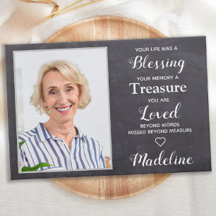 Rustic Photo In Loving Memory Sympathy Funeral Guest Book