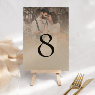 Rustic Photo Overlay Script Table Number
