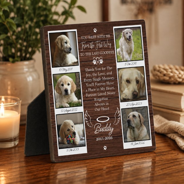 Rustic Photo Pet Memorial Remembrance Keepsake  Plaque (Creator Uploaded)