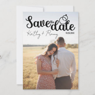 Rustic Photo - Romantic Style Save The Date