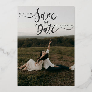 Rustic Photo Save the Date Card   Editable Wedding