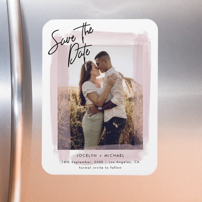 Rustic Photo Save the Date Wedding Magnet (Creator Uploaded)