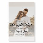 Rustic Photo Script Night Before Rehearsal Dinner