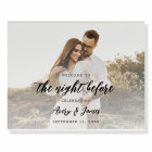 Rustic Photo Script Night Before Rehearsal Dinner