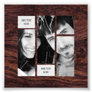 Rustic Photo Text Template - Transfer To ANY Gift Print