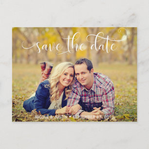 Rustic Photo Wedding Save the Date Card