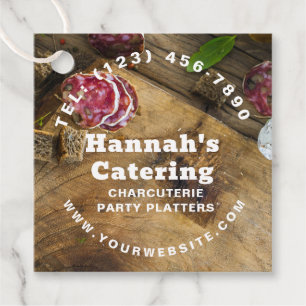 Rustic Photo Wooden Board Charcuterie Catering Favour Tags