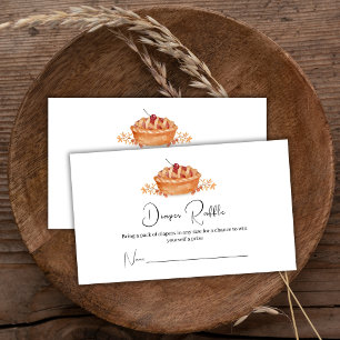 Rustic Pie Cherry Fall Diaper Raffle Baby Shower Enclosure Card