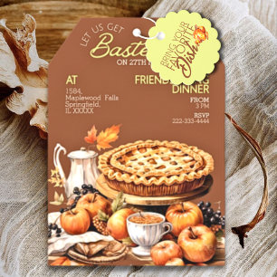 Rustic Pie Cosy Friendsgiving Dinner Invitation