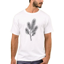 Rustic Pine Branch Engraving