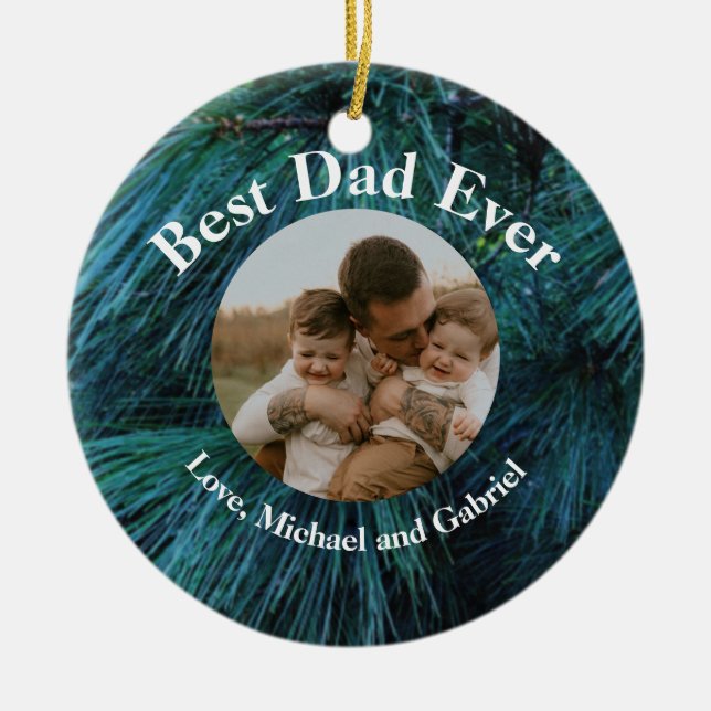 rustic pine ceramic tree decoration (Front)