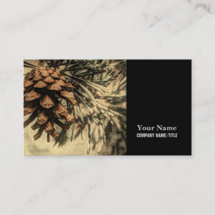 Rustic Pine Cone Design Business Card
