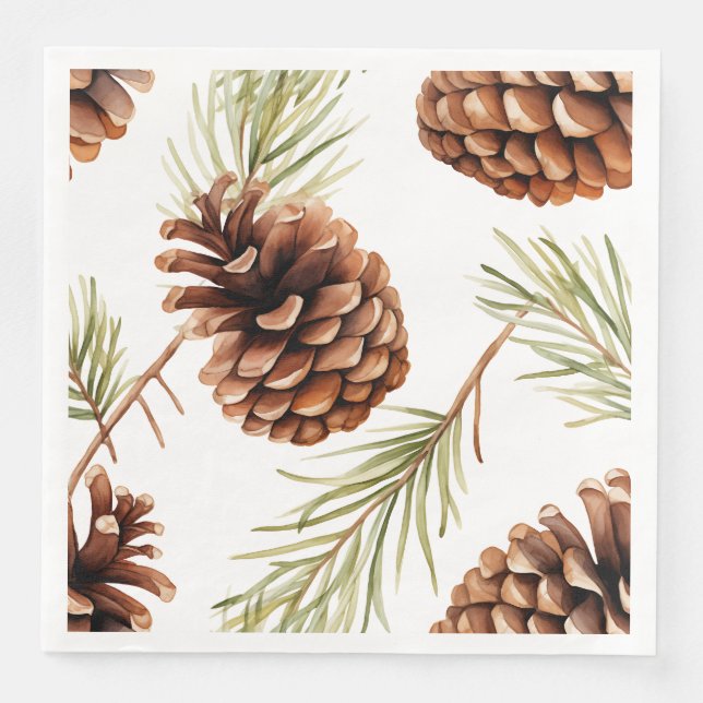 Rustic Pine Cone  Napkin (Front)
