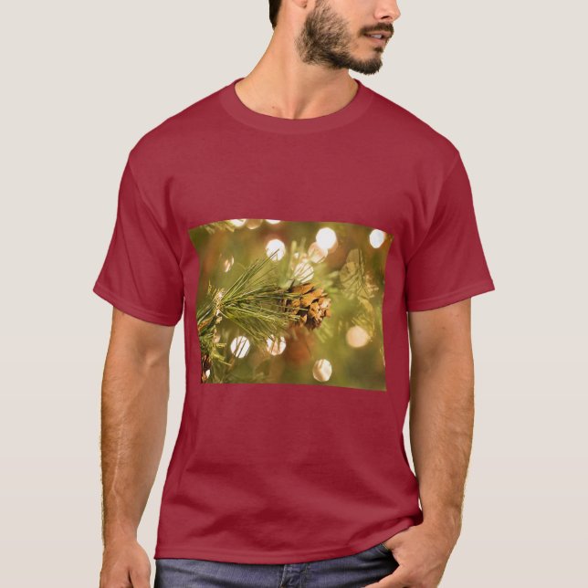Rustic Pine Cone T-Shirt – Natural Woodland Charm (Front)
