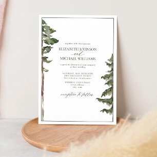 Rustic Pine Forest Wedding Invitation