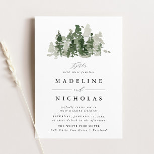 Rustic Pine Forest Wedding Invitation