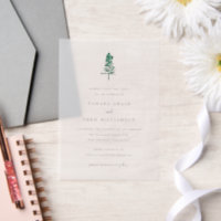 Rustic Pine Tree Modern Wedding Save the Date