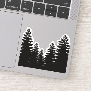 Rustic Pine tree silhouette outdoor adventure