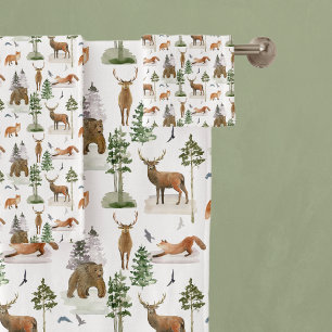 Rustic Pine Trees Bath Towel Set
