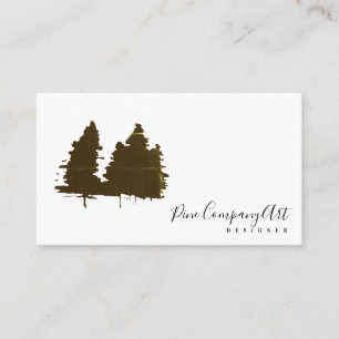 Rustic Pine Trees Designer Business Card