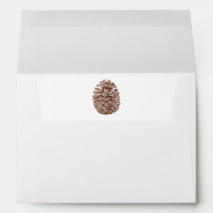 Rustic Pine Trees Simple Country Wedding Envelopes