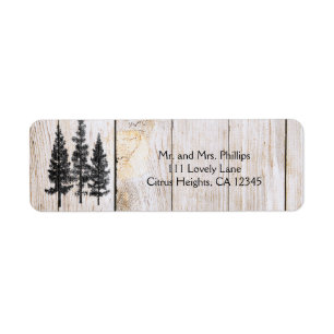 Rustic Pine Trees Wooden Simple Country Wedding